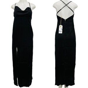 NWT Show Me Your Mumu Women's Winslet Cowl Black Cocktail Party Maxi Dress Small